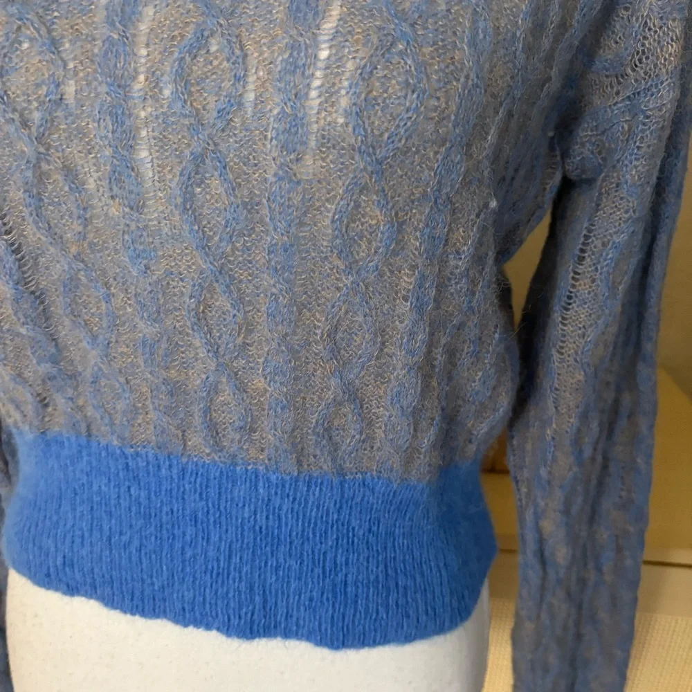 VERONICA BEARD Mohair & Alpaca‎ Riola Cable-Knit Sweater Size Medium